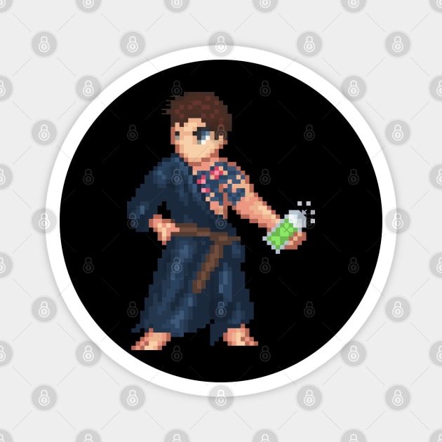 Chris Redfield Pixel Art Magnet by AlleenasPixels